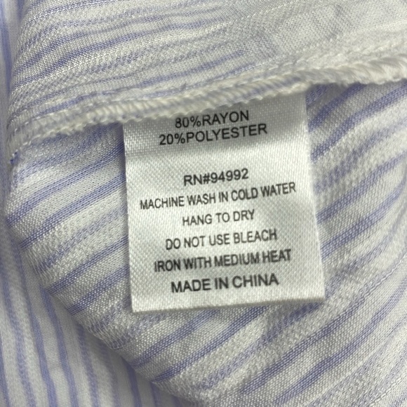 Patrizia Luca Dot Striped Oversized Cocoon Short Sleeve Shirt Lagenlook L/XL - Picture 10 of 12